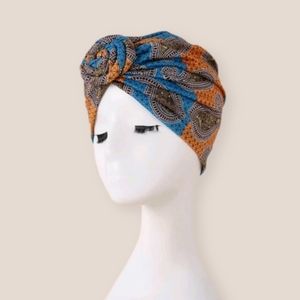 Paisley Print Wrap Hat